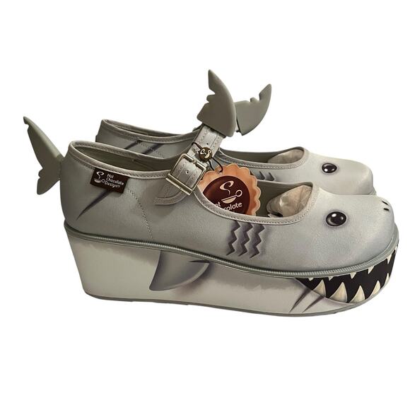 NEW Hot Chocolate Design Chocolaticas Shark Mary Jane •9/39• Gothic Lolita Shoes - Picture 8 of 12